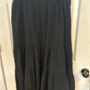 Womens Sonoma Black Peasant Maxi Skirt XXL